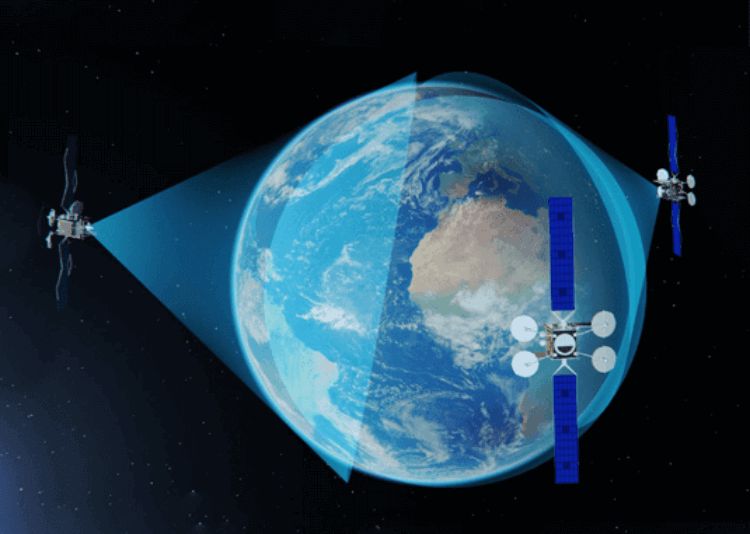 ViaSat-3: Cómo tres satélites de alta capacidad en órbita geoestacionaria pueden cubrir la Tierra.