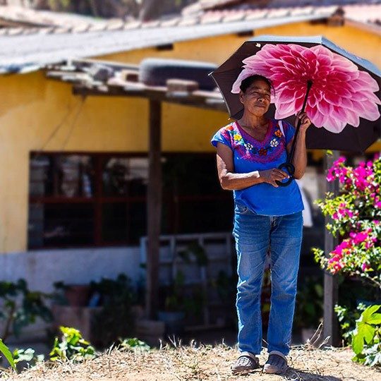 woman with umbrella