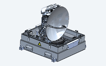 Product image of a portable Ku/Ka-band antenna