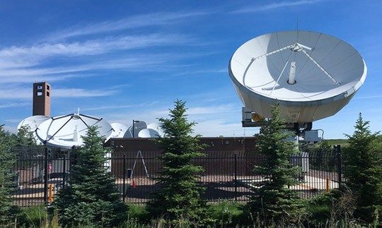 multiple ground systems satellite antennas