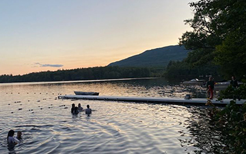 A picture of idyllic rural New Hampshire, home of Camp Wa-Klo on the banks of Thorndike Pond