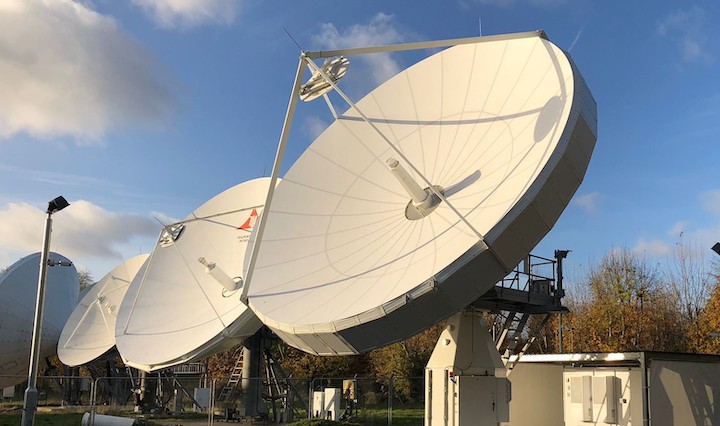 satellite antenna in the UK for Viasat