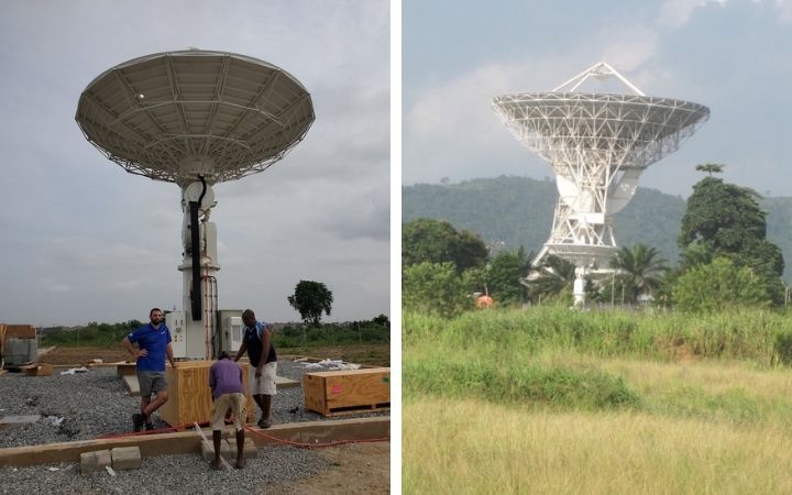 Real-Time Earth antenna installation in Ghana