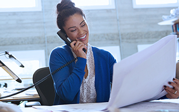 business woman on the phone