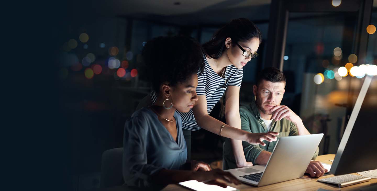 Working professionals using Viasat backup internet during power outage