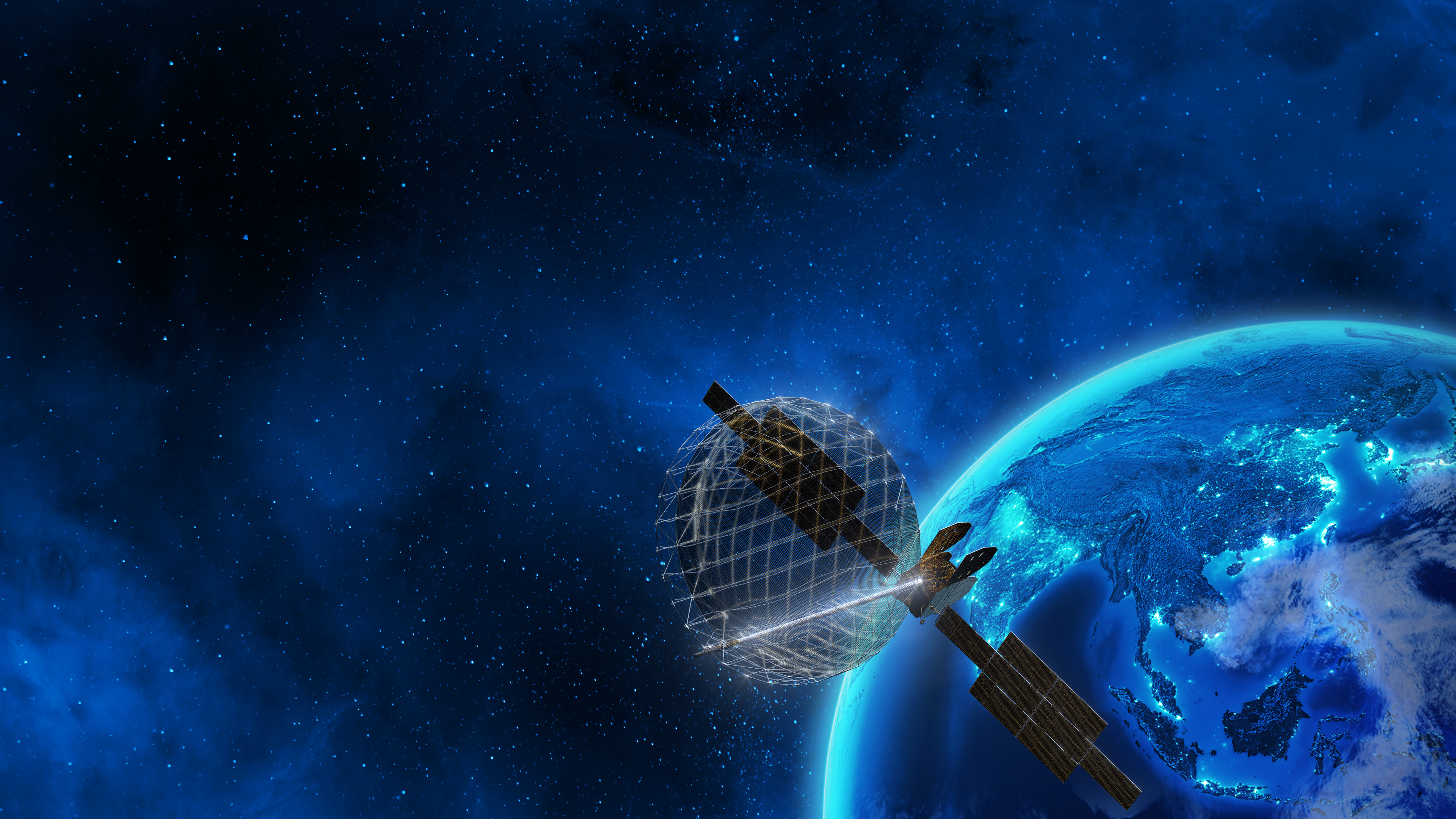 ViaSat-3 F3 satellite — Boeing 702MP+ bus rendered in geostationary orbit