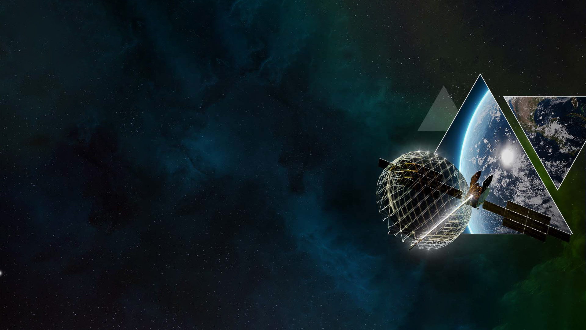 ViaSat-3 Internet Satellite in field of stars with Earth in below