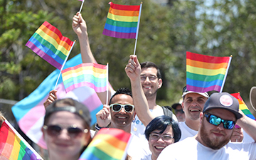 Viasat employees at pride week