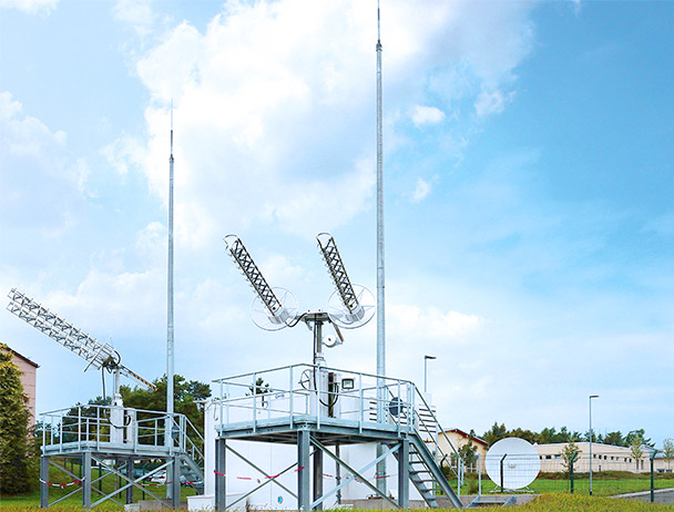 Two sets of control systems mounted onto two metal platforms