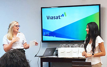 Viasat employees volunteering