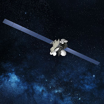 The Anik F2 satellite in space