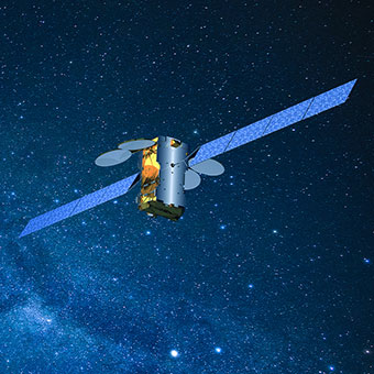 The KA-SAT satellite in space