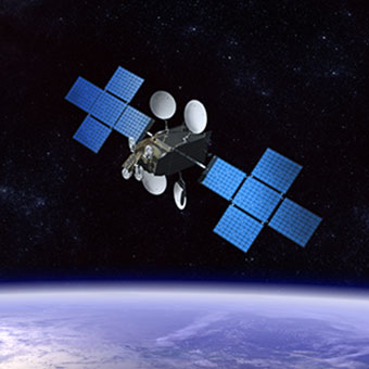 The ViaSat-1 satellite in space