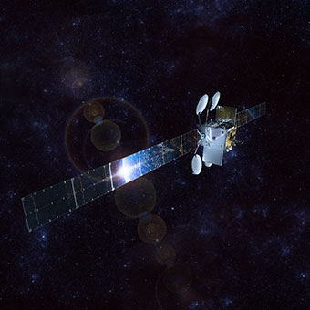 The ViaSat-3 sattelite in space