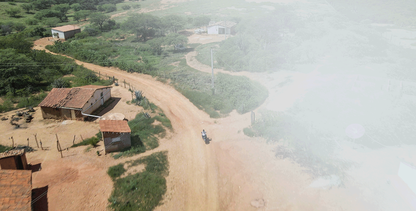 A remote village in Mexico that is connected to the internet with Viasat satellite internet