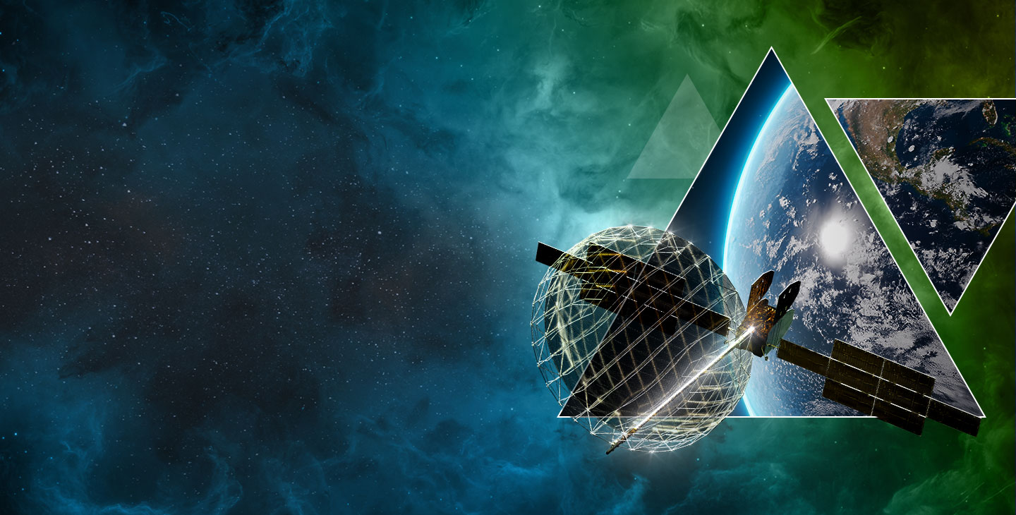 ViaSat-3 satellite in space over earth