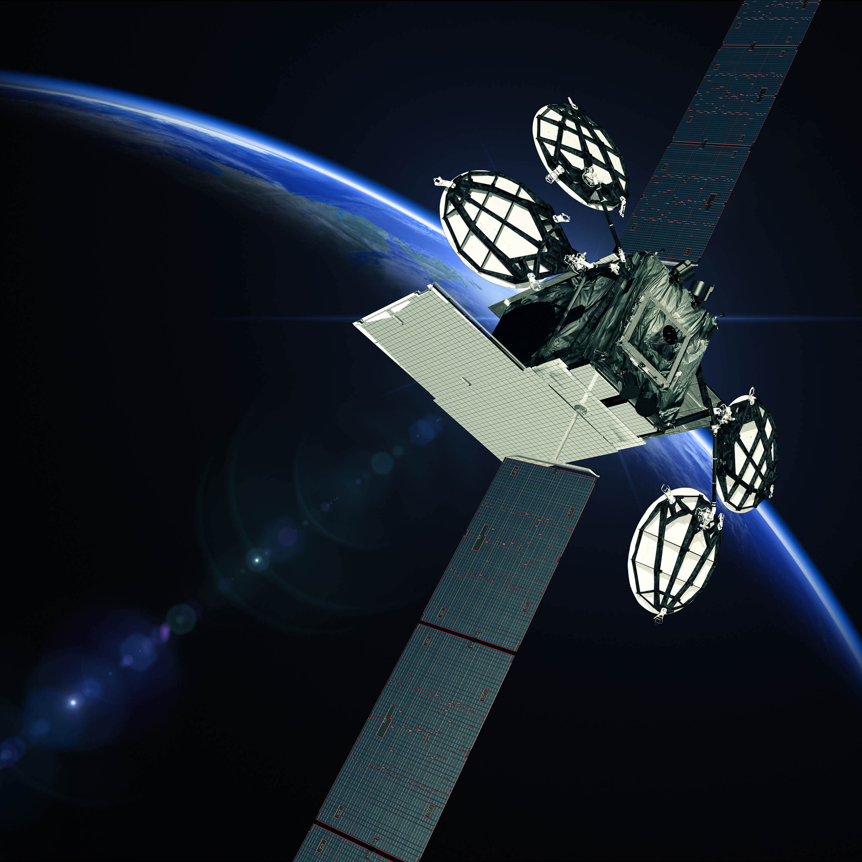ViaSat-2/Boeing 702HP satellite rendering