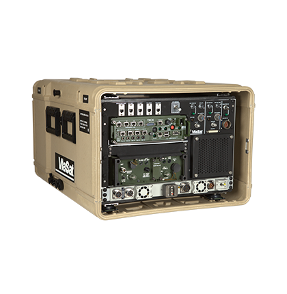 Front left angled view of the Move Out/Jump Off (MOJO) Expeditionary Tactical Gateway