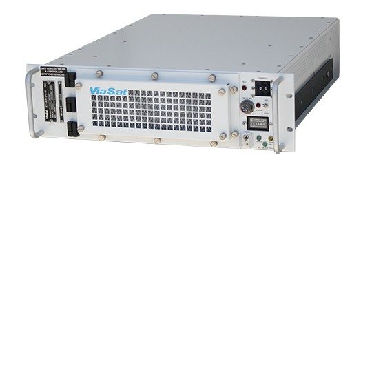 Product image of the light gray RT-1830 with a blue Viasat logo