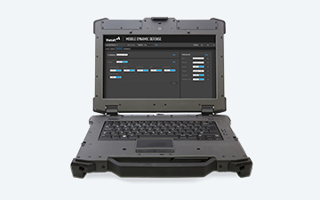 Product image of military grade laptop displaying the mobile dynamic defense (MDD) solution