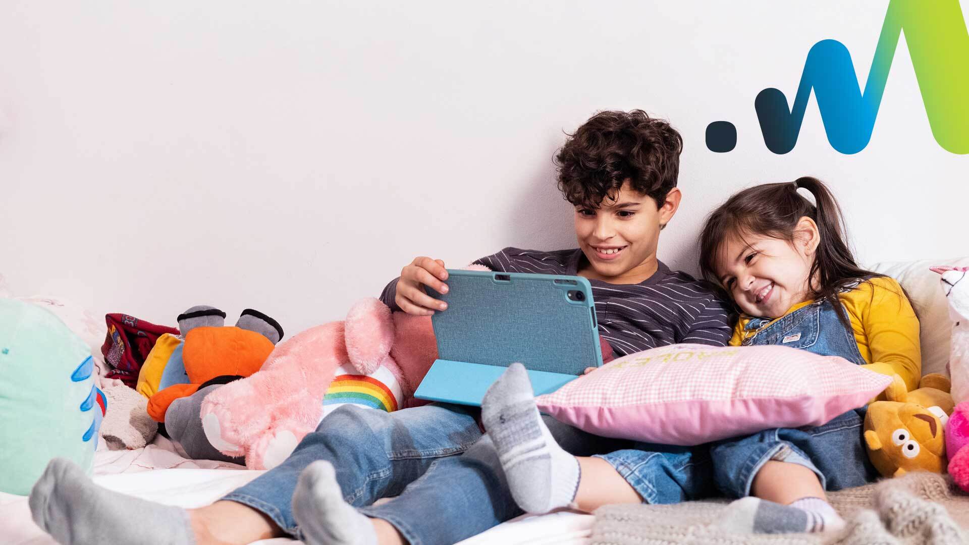 Kids staying connected to Wi-Fi with Viasat Internet
