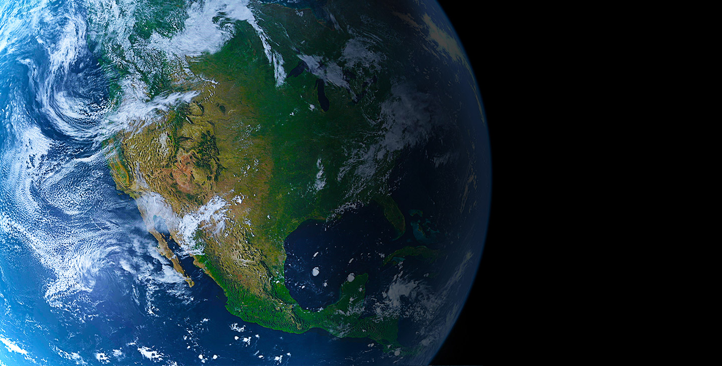 View of North America from space